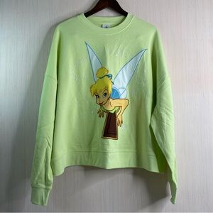 NWT Walt Disney World Parks Tinker Bell Sweatshirt Green Embroidery XL
